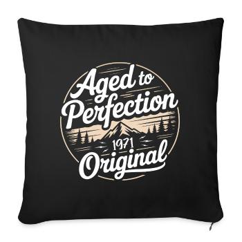 Vintage 1971 Born Retro Original 1971 - Sofa pillowcase 17,3'' x 17,3'' (45 x 45 cm) - black - Front