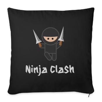 Ninja Fight Sport MMA - Sofakissenbezug 45 x 45 cm - Schwarz - Vorne
