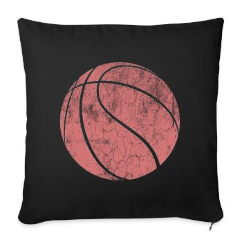 basket-ball - Housse de coussin décorative 45 x 45 cm - noir - Devant