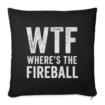 C’est quoi ce truc : Où est l’humour de la boule de feu - Housse de coussin décorative 45 x 45 cm - noir - Devant