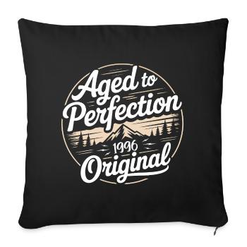 Vintage 1996 Born Retro Original 1996 - Sofa pillowcase 17,3'' x 17,3'' (45 x 45 cm) - black - Front