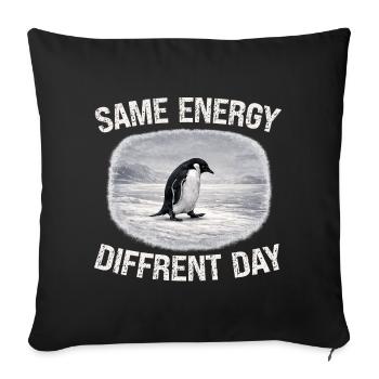 Journée de différence d’énergie - Housse de coussin décorative 45 x 45 cm - noir - Devant