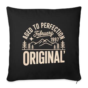 février 1997 – Légende des sommets et montagnes - Housse de coussin décorative 45 x 45 cm - noir - Devant