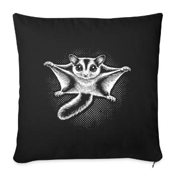 Sugar gliders - Sofa pillowcase 17,3'' x 17,3'' (45 x 45 cm) - black - Front