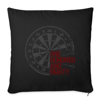 Darts 180 Dartboard Vintage - Sofa pillowcase 17,3'' x 17,3'' (45 x 45 cm) - black - Front