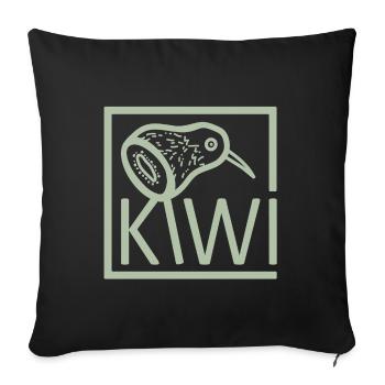 Kiwi Line Logo Bird Motif - Sofa pillowcase 17,3'' x 17,3'' (45 x 45 cm) - black - Front