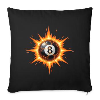 Explosion de Boule de Feu 8-Boules - Housse de coussin décorative 45 x 45 cm - noir - Devant