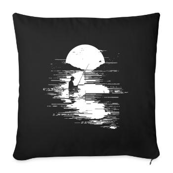 Fishing Graph - Sofa pillowcase 17,3'' x 17,3'' (45 x 45 cm) - black - Front