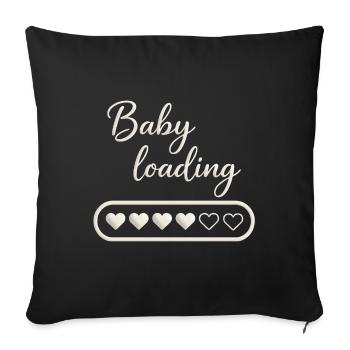 Chargement de bébé - Housse de coussin décorative 45 x 45 cm - noir - Devant