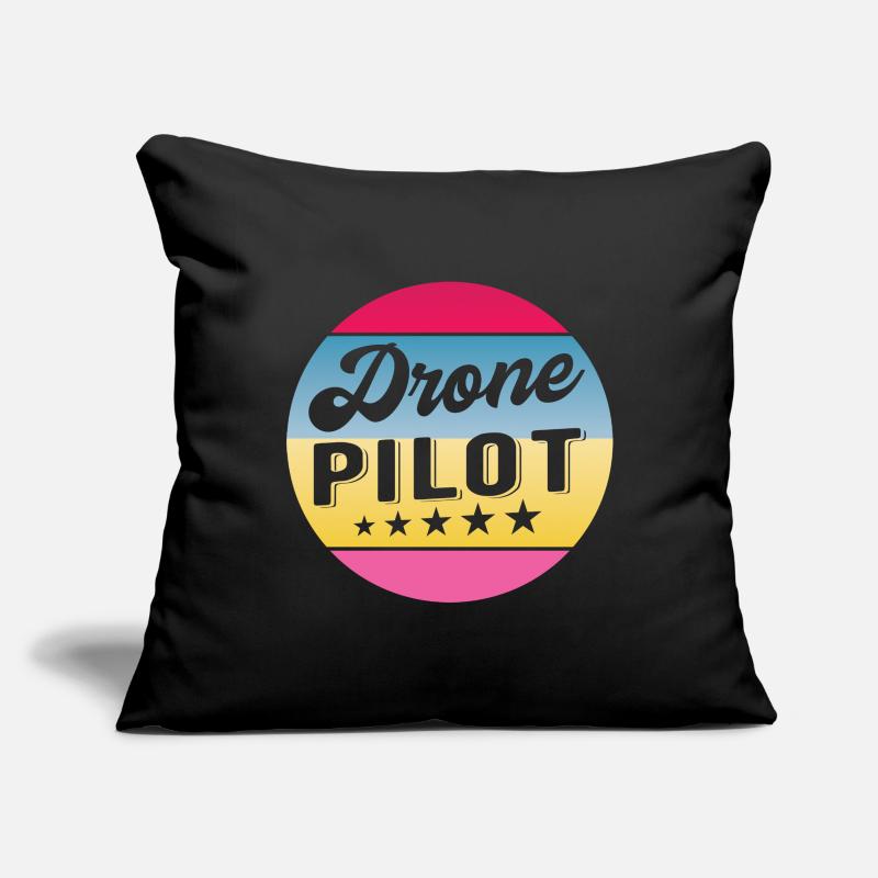 Drone Pilot Drohnenpilot Gradient Badge Sofa pillowcase 17,3'' x 17,3'' (45 x 45 cm)