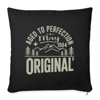 May 1984 – Legend of the Peaks and Mountains - Sofa pillowcase 17,3'' x 17,3'' (45 x 45 cm) - black - Front