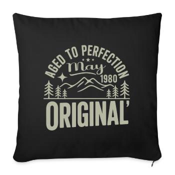 May 1980 – Legend of the Peaks and Mountains - Sofa pillowcase 17,3'' x 17,3'' (45 x 45 cm) - black - Front