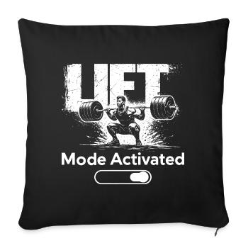 Mode Levée Chemise activée Entraînement de fitness Salle de sport - Housse de coussin décorative 45 x 45 cm - noir - Devant