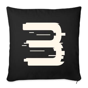 3 - Housse de coussin décorative 45 x 45 cm - noir - Devant