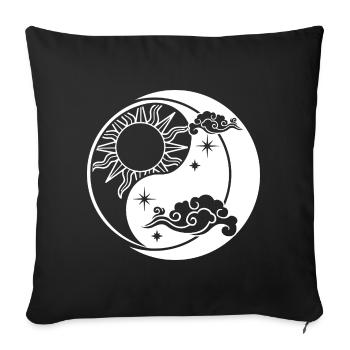Yin Yang - Housse de coussin décorative 45 x 45 cm - noir - Devant