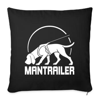 Bloodhound MANTRAILER Suchhunde Hunde Wilsigns - Sofakissenbezug 45 x 45 cm - Schwarz - Vorne