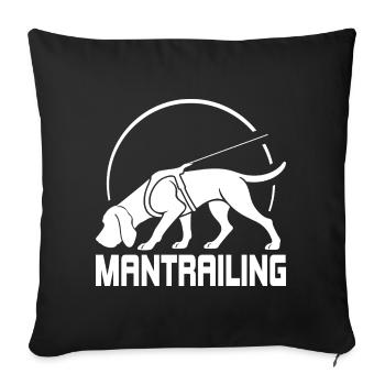 Bloodhound Mantrailing Dog Sports Dogs Wilsigns - Sofa pillowcase 17,3'' x 17,3'' (45 x 45 cm) - black - Front