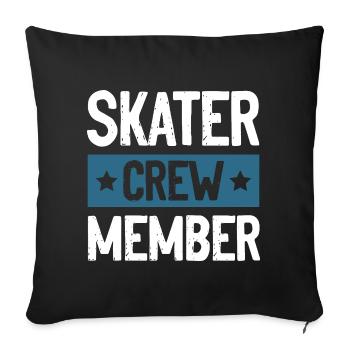Skater Crew - Sofa pillowcase 17,3'' x 17,3'' (45 x 45 cm) - black - Front