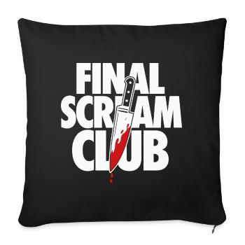 Final Scream Club Horror Design - Sofakissenbezug 45 x 45 cm - Schwarz - Vorne