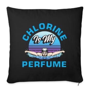 Lustige Schwimmer Sprüche & Schwimmverein Design - Sofakissenbezug 45 x 45 cm - Schwarz - Vorne