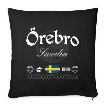 Örebro Schweden Streetwear Reise Souvenir - Sofakissenbezug 45 x 45 cm - Schwarz - Vorne