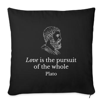 Love is the Pursuit Of the Whole - Sofa pillowcase 17,3'' x 17,3'' (45 x 45 cm) - black - Front