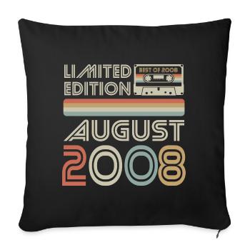 Cassette | Best of August 2008 | Limited Edition - Sofa pillowcase 17,3'' x 17,3'' (45 x 45 cm) - black - Front