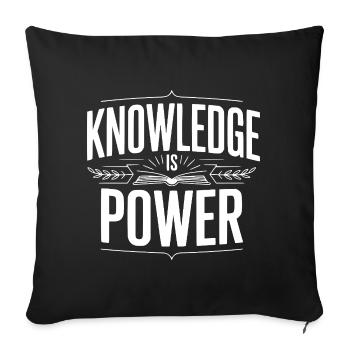 LA CONNAISSANCE, C’EST LE POUVOIR - Housse de coussin décorative 45 x 45 cm - noir - Devant