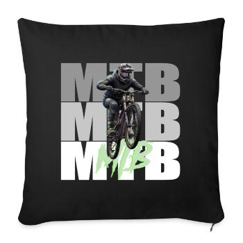 MTB - Sofa pillowcase 17,3'' x 17,3'' (45 x 45 cm) - black - Front