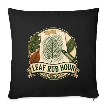 LEAF RUB HOUR - Sofa pillowcase 17,3'' x 17,3'' (45 x 45 cm) - black - Front