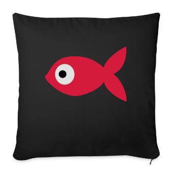 Goldfish - Sofa pillowcase 17,3'' x 17,3'' (45 x 45 cm) - black - Front