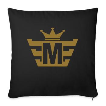 m_royal - Sofa pillowcase 17,3'' x 17,3'' (45 x 45 cm) - black - Front
