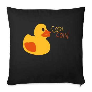 Coin coin - Housse de coussin décorative 45 x 45 cm - noir - Devant
