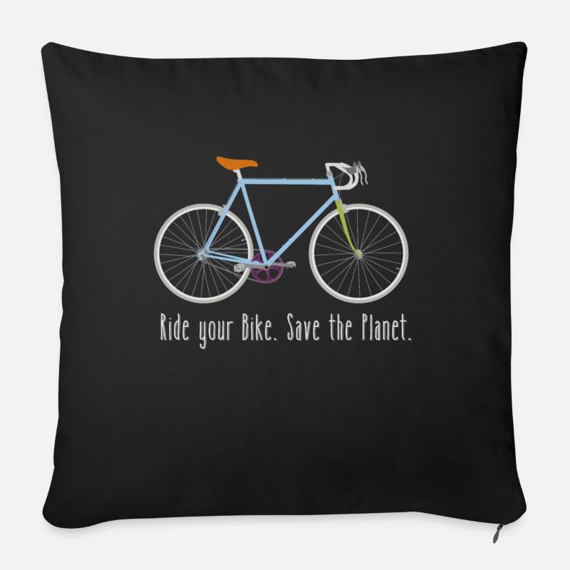 Ride your Bike - Sofakissenbezug 45 x 45 cm - Schwarz
