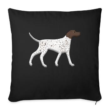 Pointer rennt - Sofakissenbezug 45 x 45 cm - Schwarz - Vorne