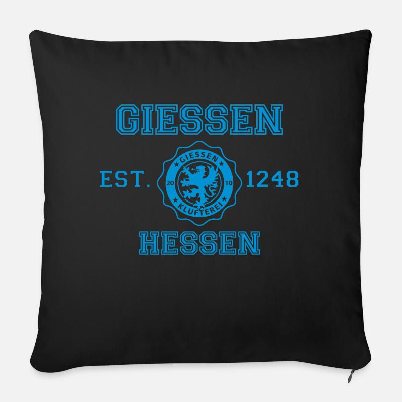 Gießen Est. 1248 - Sofakissenbezug 45 x 45 cm - Schwarz