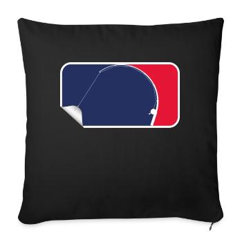 sport fishing - Sofa pillowcase 17,3'' x 17,3'' (45 x 45 cm) - black - Front