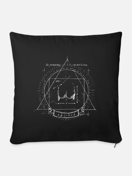 ARSCH / Arsch auf Eimer Duo - Sofakissenbezug 45 x 45 cm - Schwarz