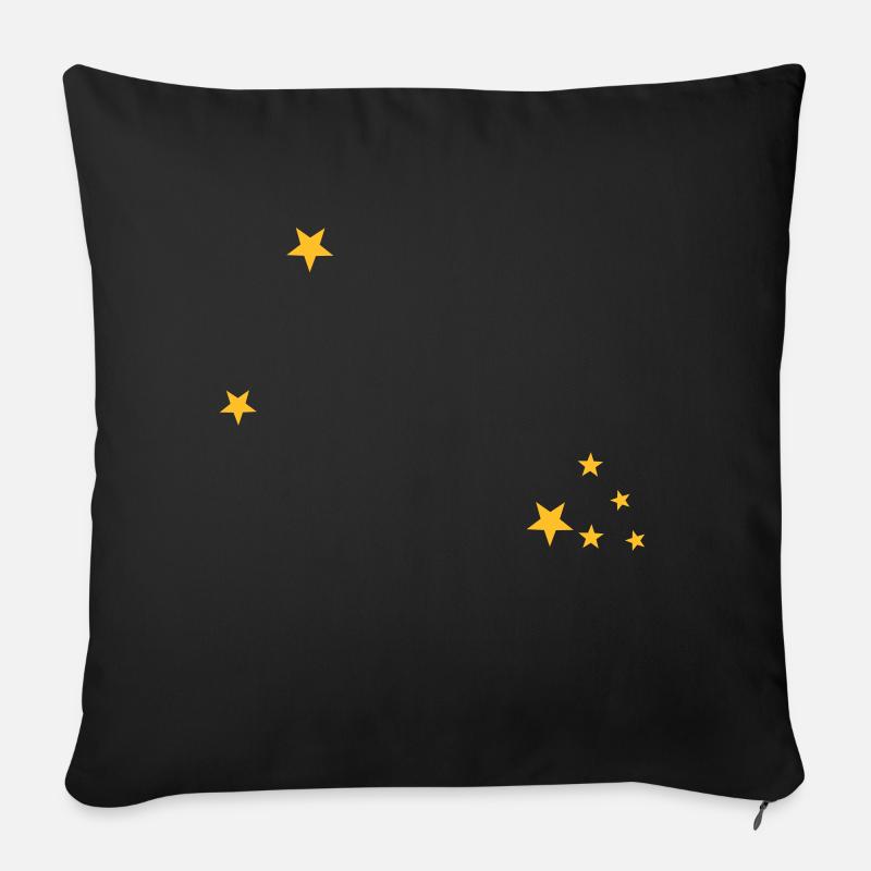 Taureau constellation - Housse de coussin décorative 45 x 45 cm - noir