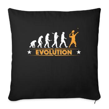 Tennis Evolution - orange/weiss - Sofakissenbezug 45 x 45 cm - Schwarz - Vorne