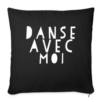 Danse Avec Moi - Chemises de danse - Housse de coussin décorative 45 x 45 cm - noir - Devant