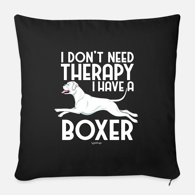 Boxer Therapy 13 - Sofa pillowcase 17,3'' x 17,3'' (45 x 45 cm) - black