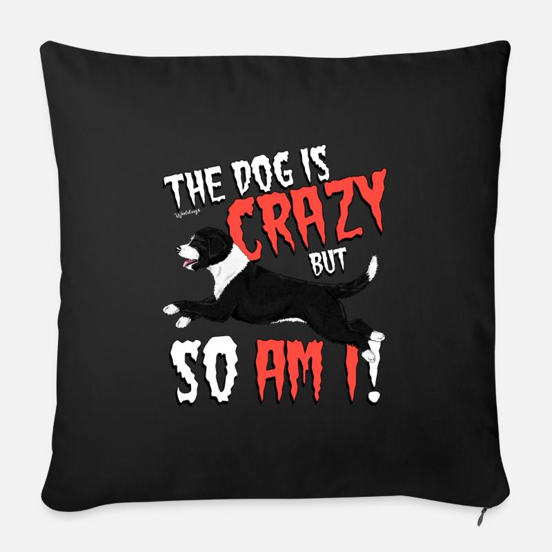 Spanischer Wasserhund verrückt 9 - Sofakissenbezug 45 x 45 cm - Schwarz