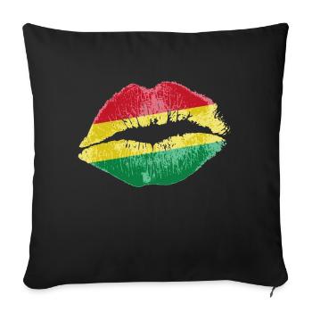 Kiss (Bolivie / Bolivie) - Housse de coussin décorative 45 x 45 cm - noir - Devant