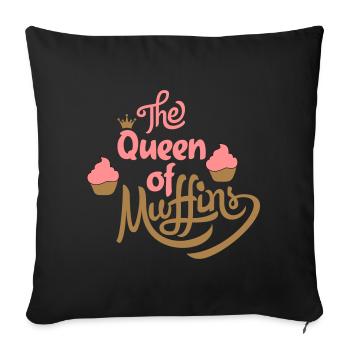 muffins - Housse de coussin décorative 45 x 45 cm - noir - Devant