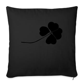 Shamrock - Sofa pillowcase 17,3'' x 17,3'' (45 x 45 cm) - black - Front