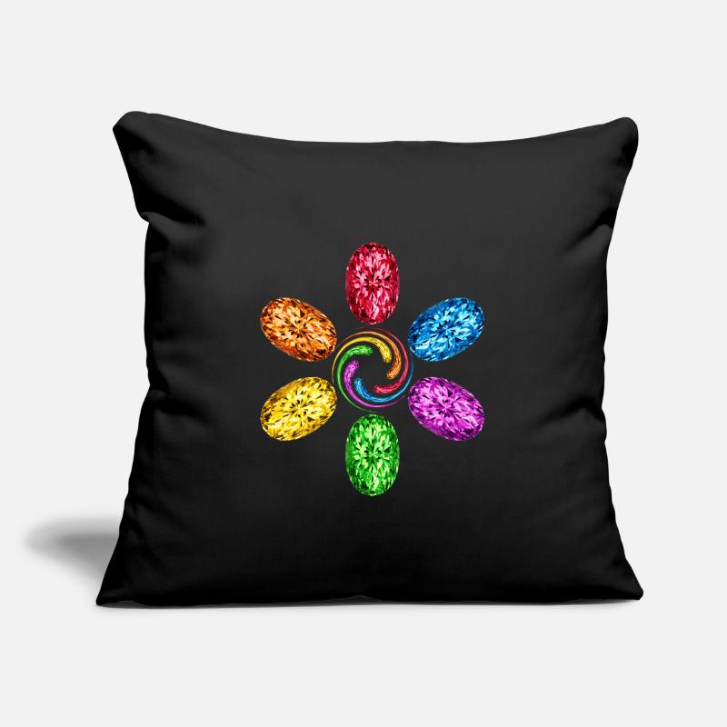Infinity Infinity Chakra Stones Spiral Magic Sofa pillowcase 17,3'' x 17,3'' (45 x 45 cm)