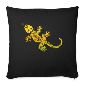 simple gecko - Sofa pillowcase 17,3'' x 17,3'' (45 x 45 cm) - black - Front
