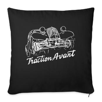 Traction Avant - Housse de coussin décorative 45 x 45 cm - noir - Devant
