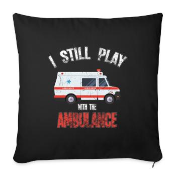 ambulance - Sofa pillowcase 17,3'' x 17,3'' (45 x 45 cm) - black - Front